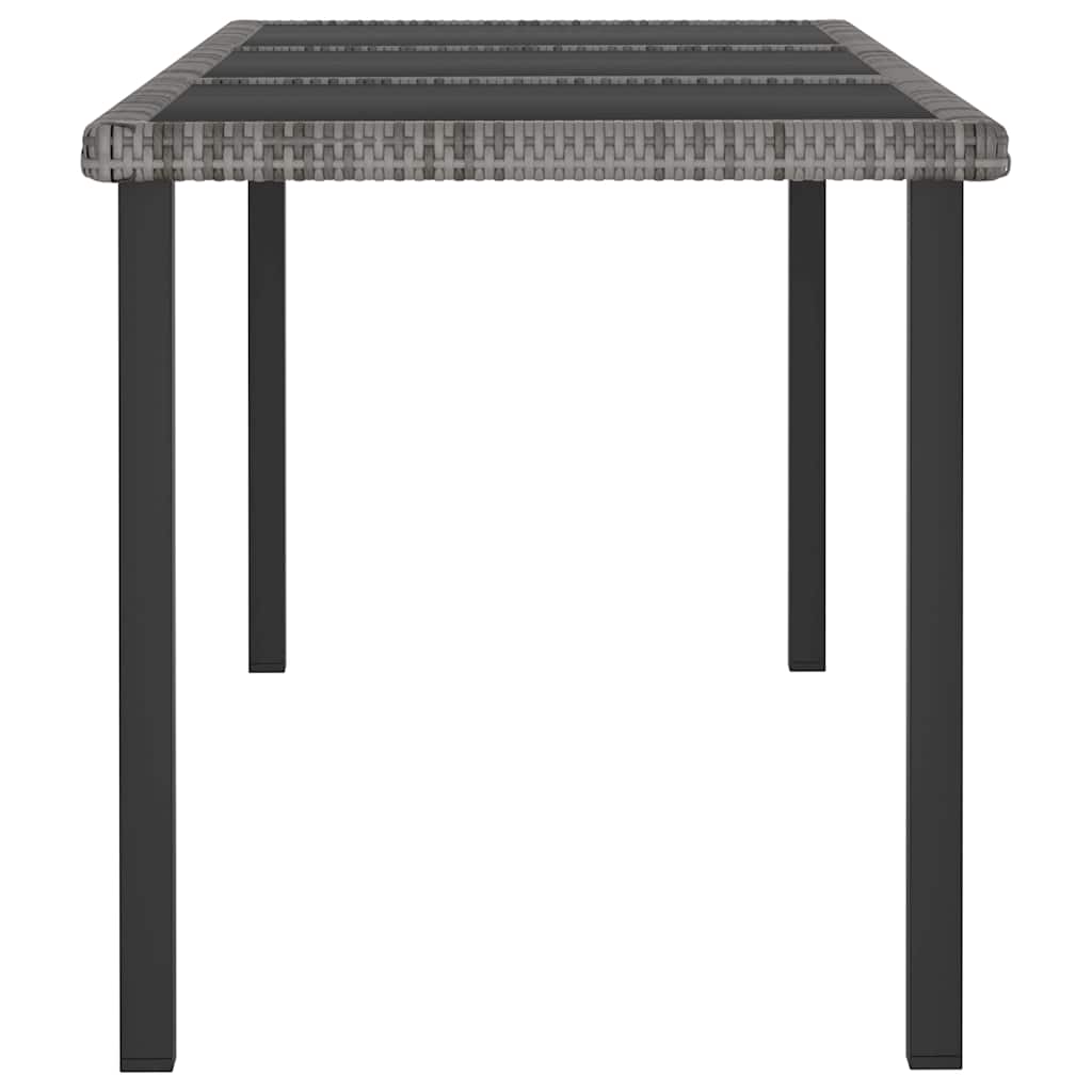 9 részes szürke polyrattan kerti étkezőgarnitúra 5