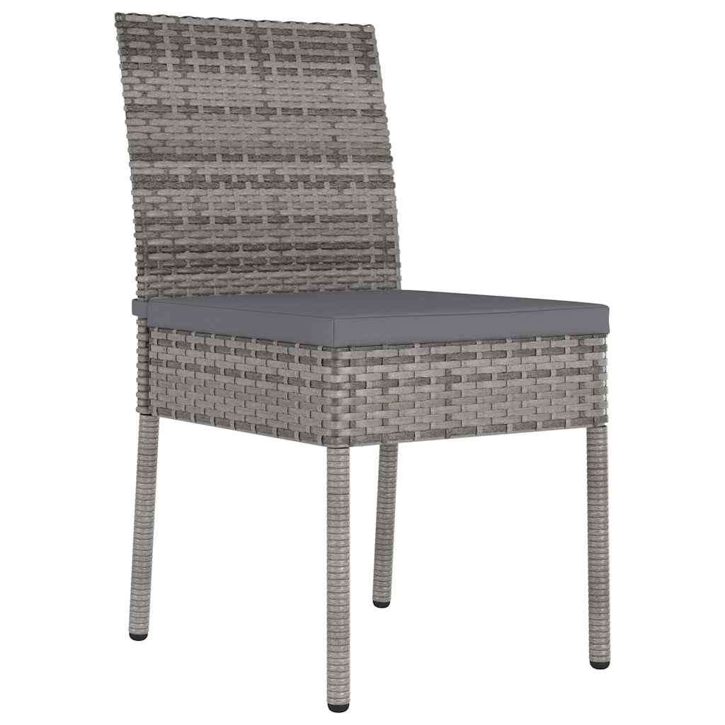 9 részes szürke polyrattan kerti étkezőgarnitúra 8