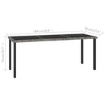 9 részes szürke polyrattan kerti étkezőgarnitúra 11