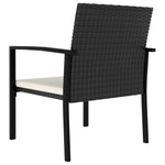 5 részes fekete polyrattan kerti étkezőgarnitúra 8