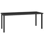 7 részes fekete polyrattan kerti étkezőgarnitúra 3