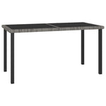 7 részes szürke polyrattan kerti étkezőgarnitúra 3