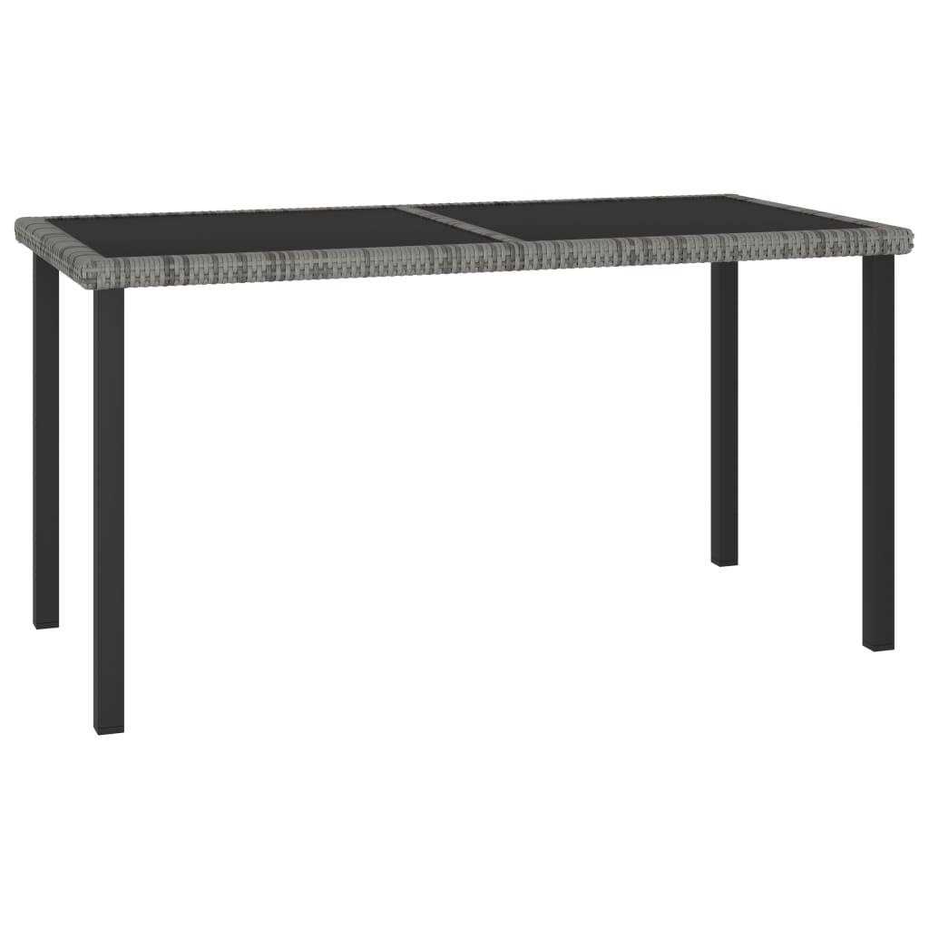 7 részes szürke polyrattan kerti étkezőgarnitúra 3