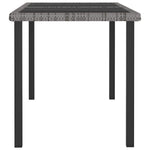 7 részes szürke polyrattan kerti étkezőgarnitúra 5