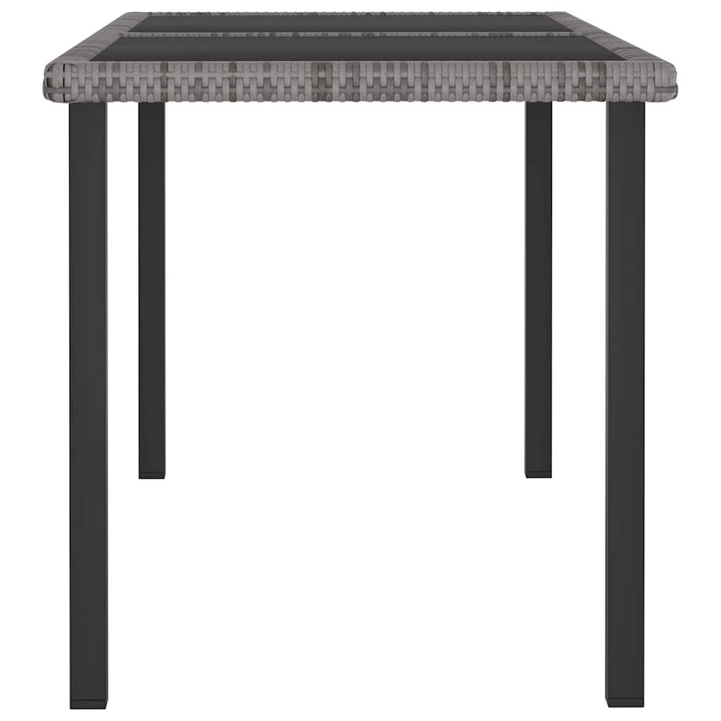 7 részes szürke polyrattan kerti étkezőgarnitúra 5