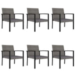 7 részes szürke polyrattan kerti étkezőgarnitúra 7