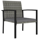 7 részes szürke polyrattan kerti étkezőgarnitúra 8