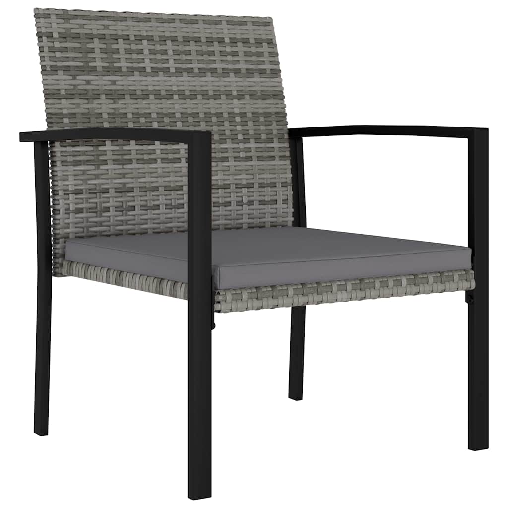 7 részes szürke polyrattan kerti étkezőgarnitúra 8
