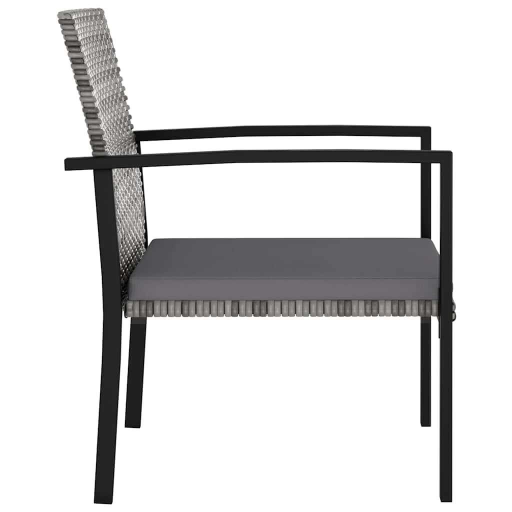 7 részes szürke polyrattan kerti étkezőgarnitúra 9