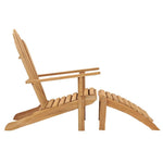 Tömör tíkfa adirondack szék lábtartóval 3