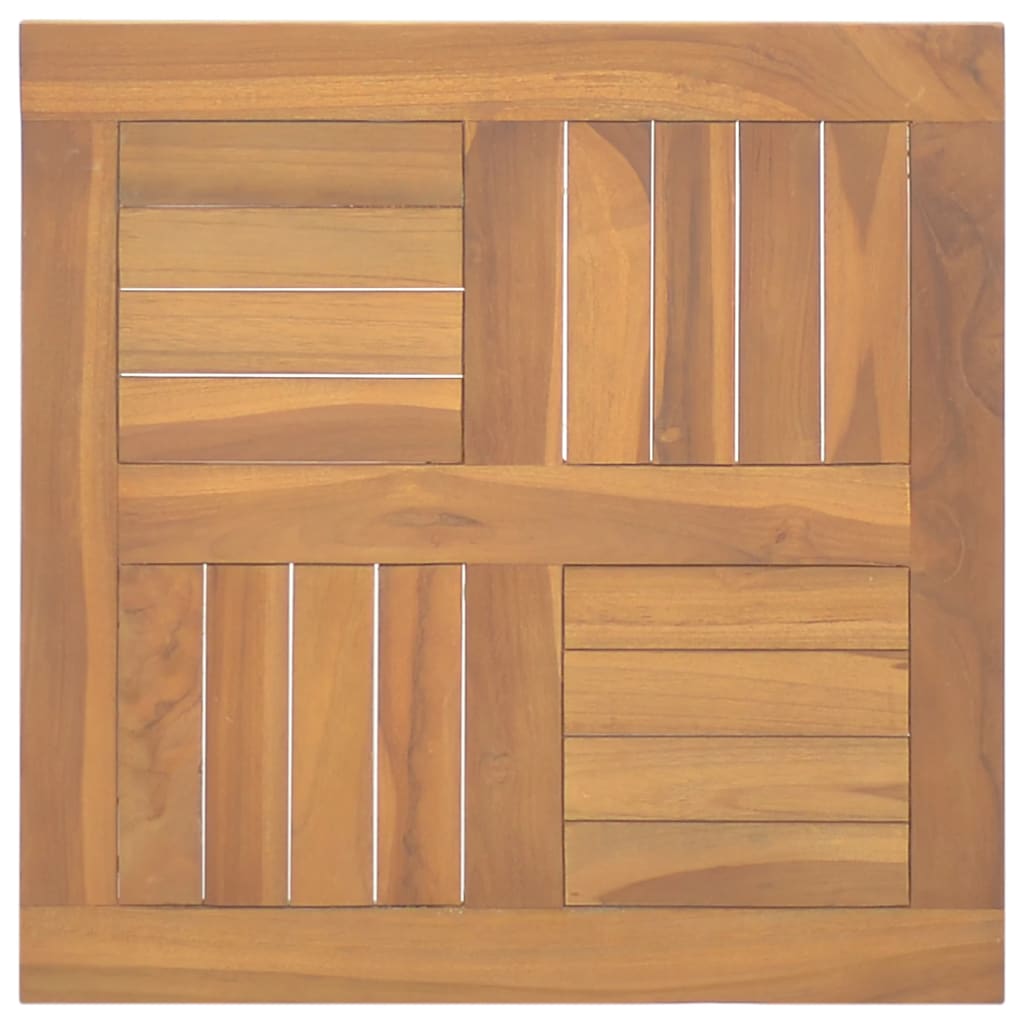 Négyzet alakú tömör tíkfa asztallap 50 x 50 x 2,5 cm 2