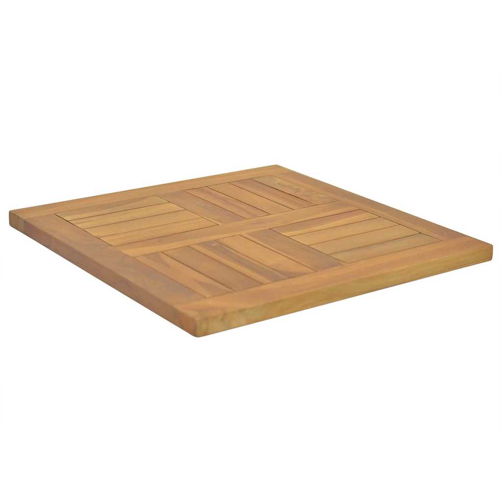 Négyzet alakú tömör tíkfa asztallap 50 x 50 x 2,5 cm 3