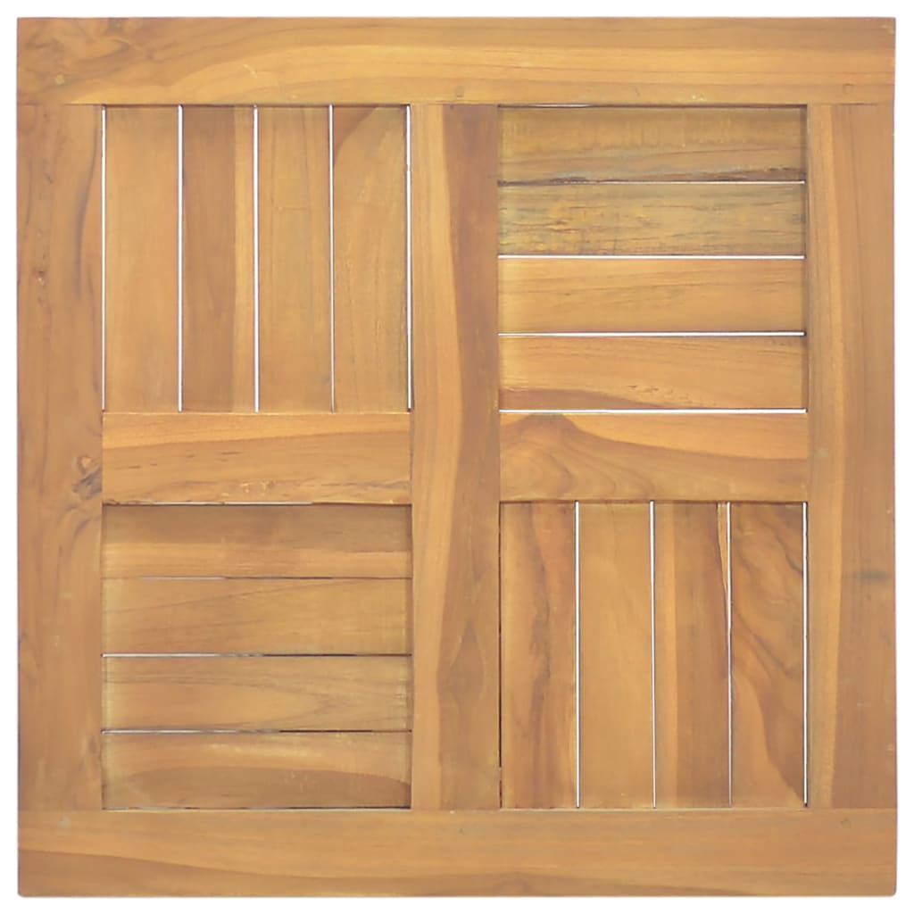 Négyzet alakú tömör tíkfa asztallap 50 x 50 x 2,5 cm 5