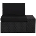 9 részes fekete polyrattan kerti ülőgarnitúra párnákkal 5