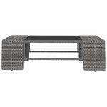 5 részes szürke polyrattan kerti ülőgarnitúra párnákkal 11