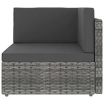 5 részes szürke polyrattan kerti ülőgarnitúra párnákkal 5