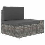 5 részes szürke polyrattan kerti ülőgarnitúra párnákkal 6