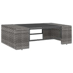 5 részes szürke polyrattan kerti ülőgarnitúra párnákkal 10