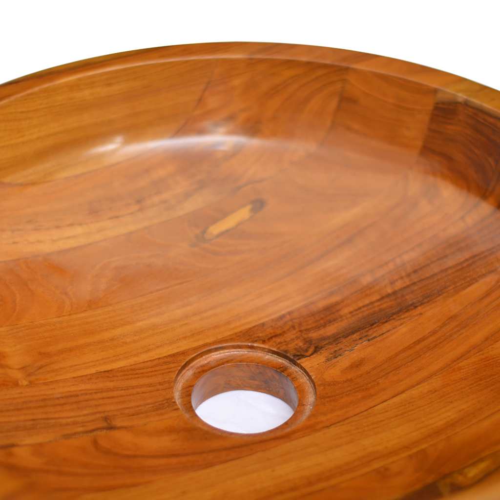 Tömör tikfa mosdókagyló 40 x 10 cm 5