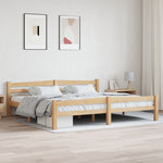 Tömör fenyőfa ágykeret matrac nélkül 200 x 200 cm