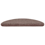 10 db öntapadós lépcsőszőnyeg 56 x 17 x 3 cm világosbarna félkör alakú 4