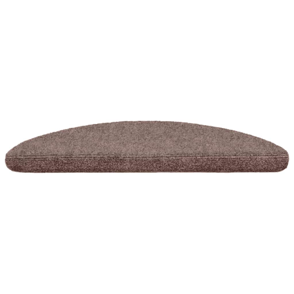 10 db öntapadós lépcsőszőnyeg 56 x 17 x 3 cm világosbarna félkör alakú 4