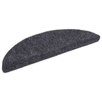 10 db öntapadós lépcsőszőnyeg 56 x 17 x 3 cm sötétszürke félkör alakú 2