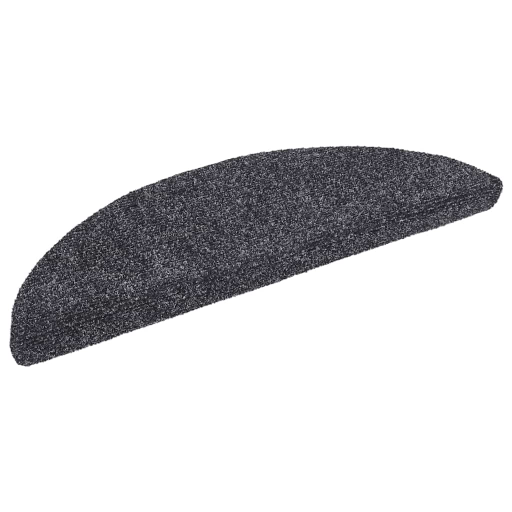 10 db öntapadós lépcsőszőnyeg 56 x 17 x 3 cm sötétszürke félkör alakú 2