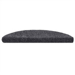 10 db öntapadós lépcsőszőnyeg 56 x 17 x 3 cm sötétszürke félkör alakú 3