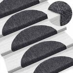 10 db öntapadós lépcsőszőnyeg 56 x 17 x 3 cm sötétszürke félkör alakú 5
