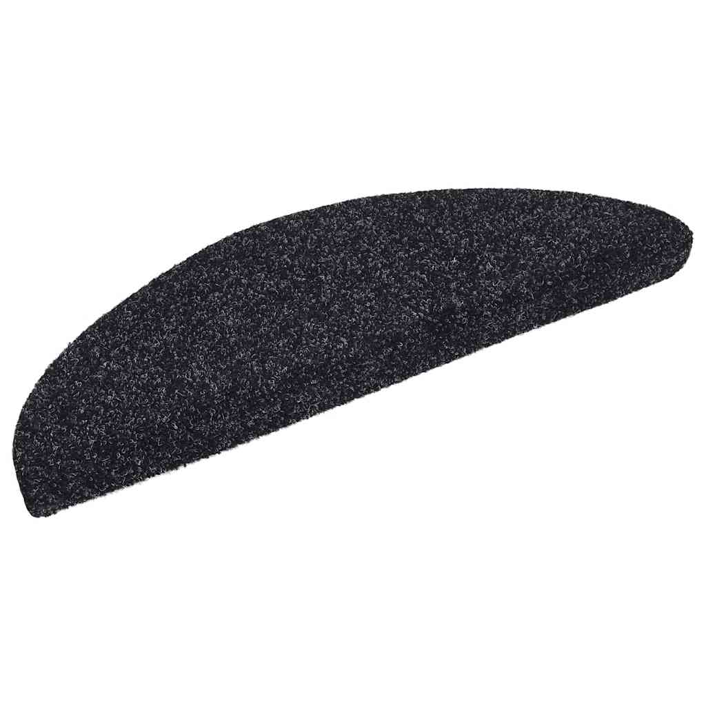 5 db öntapadós lépcsőszőnyeg 56 x 17 x 3 cm fekete félkör alakú 2