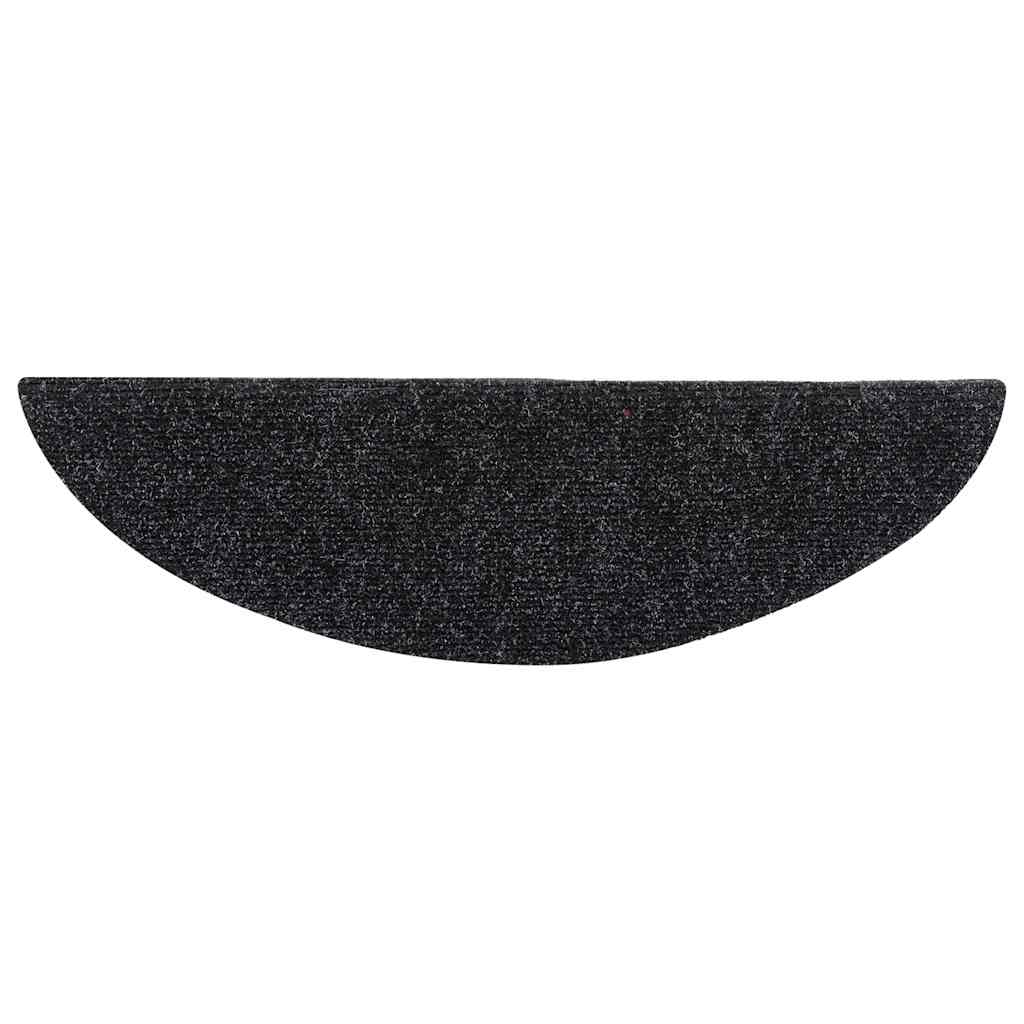 5 db öntapadós lépcsőszőnyeg 56 x 17 x 3 cm fekete félkör alakú 4