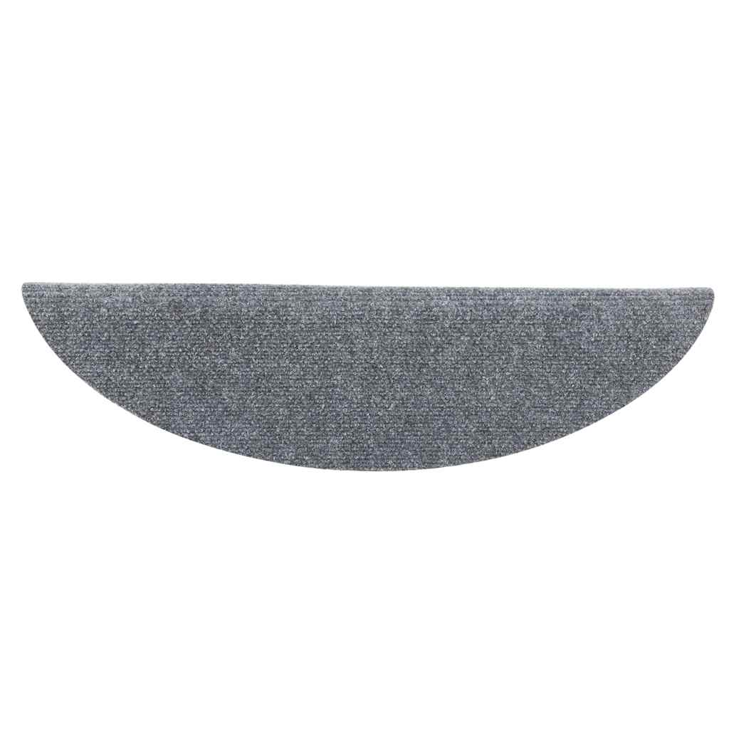 5 db öntapadós lépcsőszőnyeg 56 x 17 x 3 cm világosszürke félkör alakú 4