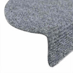 5 db öntapadós lépcsőszőnyeg 56 x 17 x 3 cm világosszürke félkör alakú 6