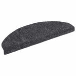10 db öntapadós lépcsőszőnyeg, 65 x 21 x 4 cm, sötétszürke, nagy félkör alakú 3