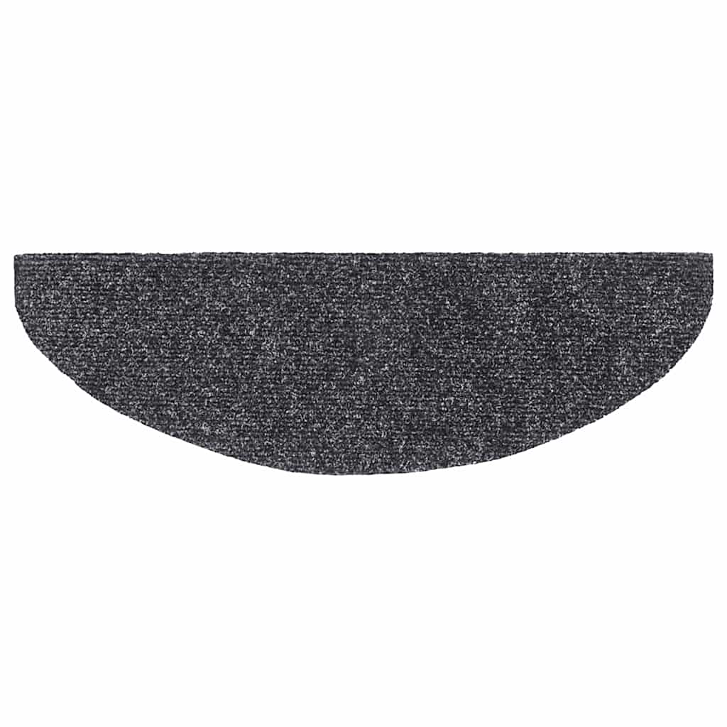 10 db öntapadós lépcsőszőnyeg, 65 x 21 x 4 cm, sötétszürke, nagy félkör alakú 5