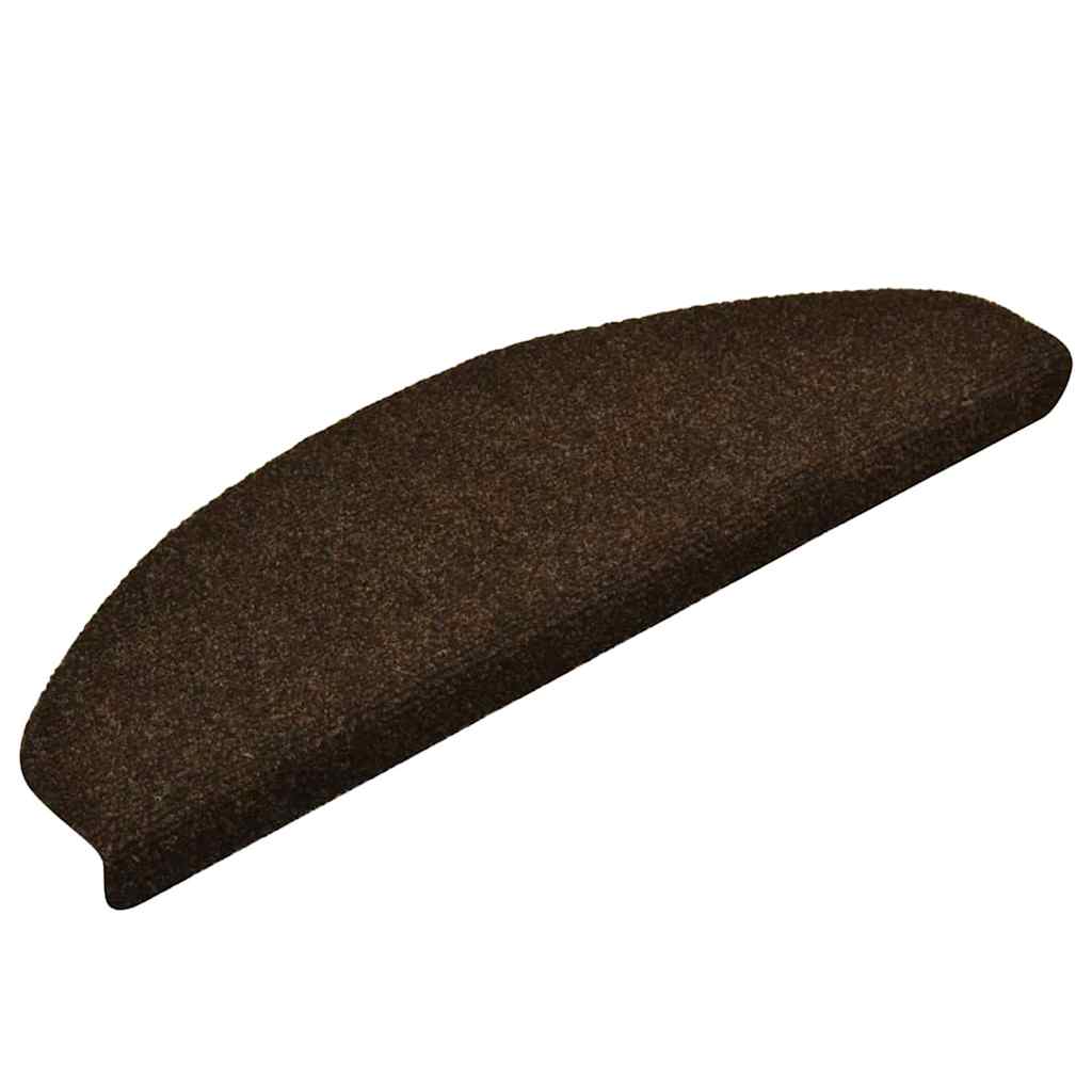 10 db öntapadós lépcsőszőnyeg 65 x 21 x 4 cm barna félkör alakú nagy 2