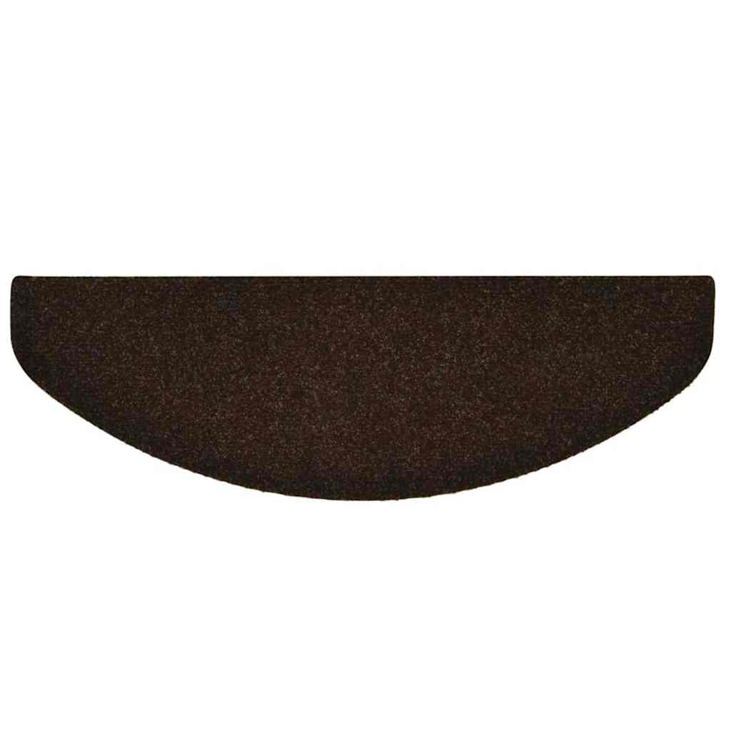 10 db öntapadós lépcsőszőnyeg 65 x 21 x 4 cm barna félkör alakú nagy 4