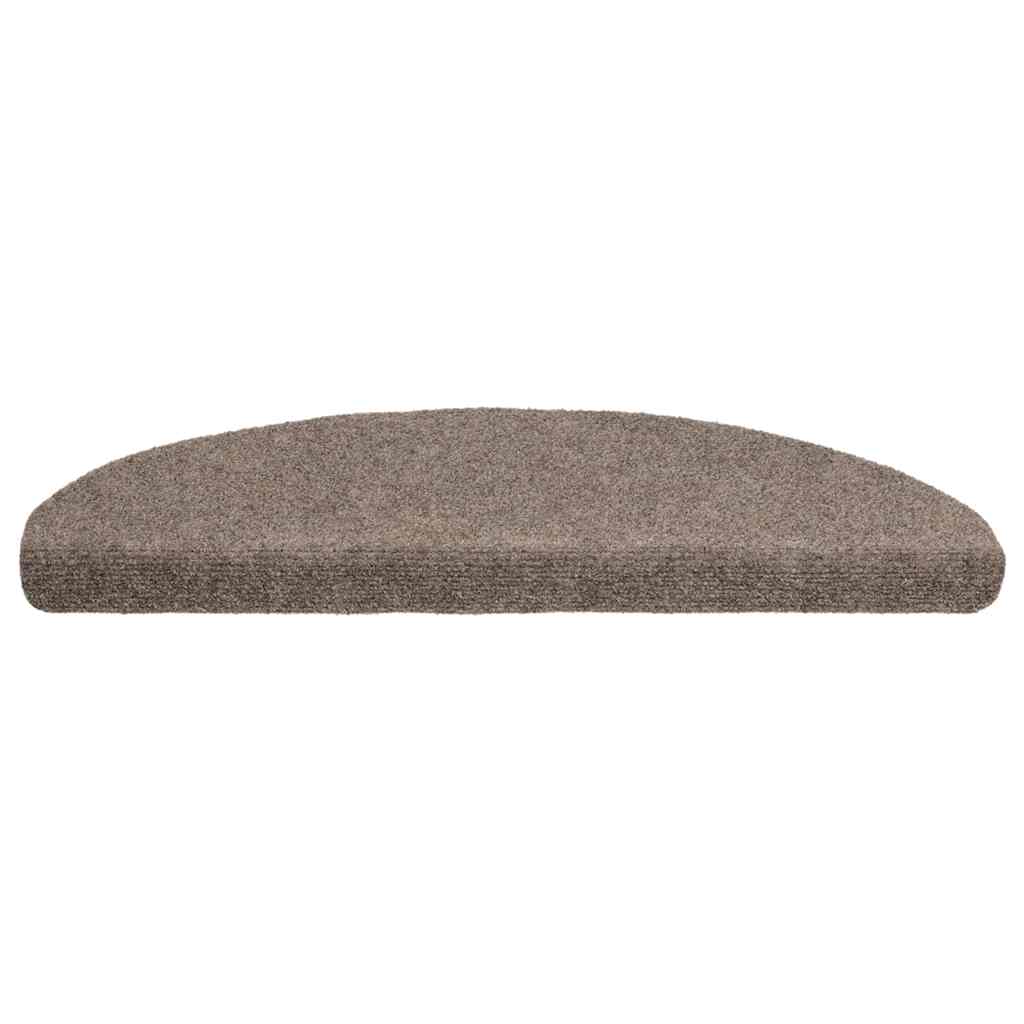 10 db öntapadós lépcsőszőnyeg 65 x 21 x 4 cm bézs félkör alakú nagy 4