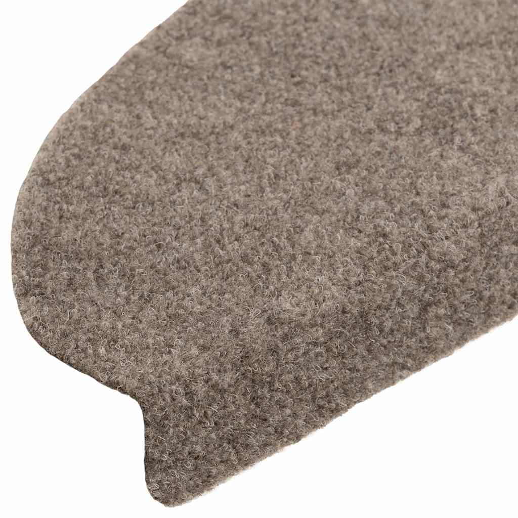 10 db öntapadós lépcsőszőnyeg 65 x 21 x 4 cm bézs félkör alakú nagy 6