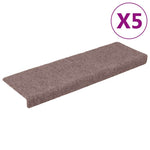 5 db öntapadós lépcsőszőnyeg 65 x 21 x 4 cm világosbarna téglalap alakú széllel 2