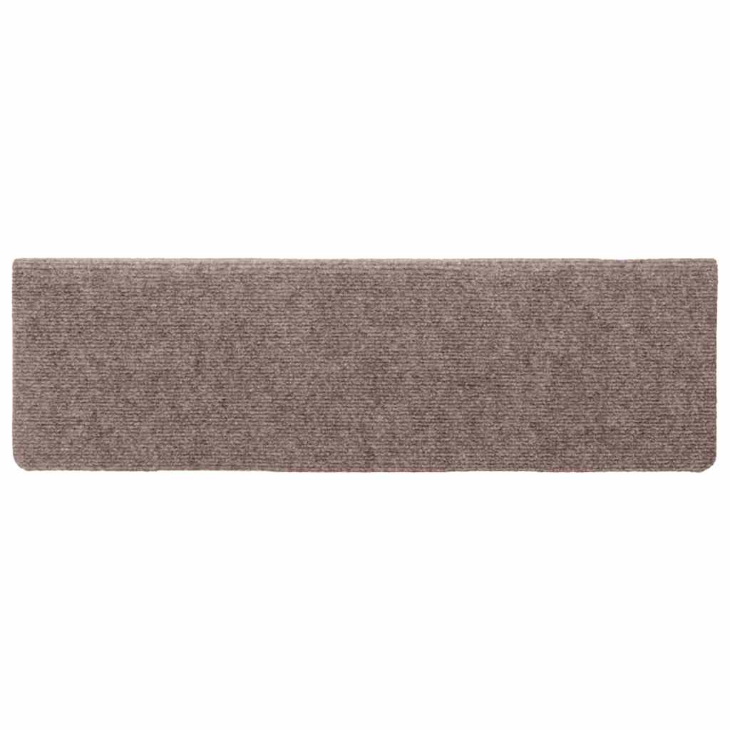 5 db öntapadós lépcsőszőnyeg 65 x 21 x 4 cm világosbarna téglalap alakú széllel 5