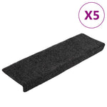 5 db öntapadós lépcsőszőnyeg, sötétszürke, téglalap alakú széllel, 65 x 21 x 4 cm 2