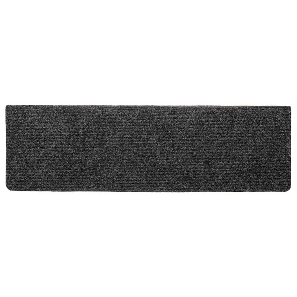 5 db öntapadós lépcsőszőnyeg, sötétszürke, téglalap alakú széllel, 65 x 21 x 4 cm 5