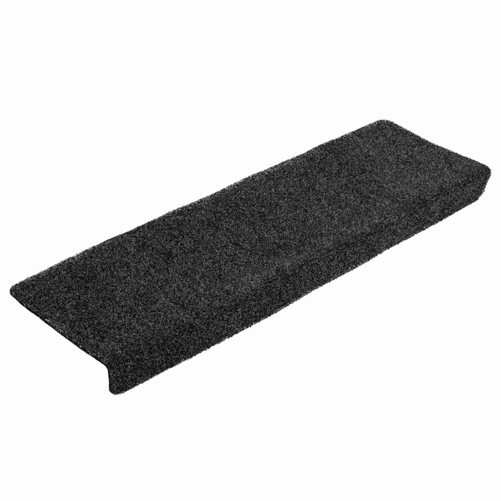 5 db öntapadós lépcsőszőnyeg, 65 x 21 x 4 cm, fekete, téglalap alakú széllel 3