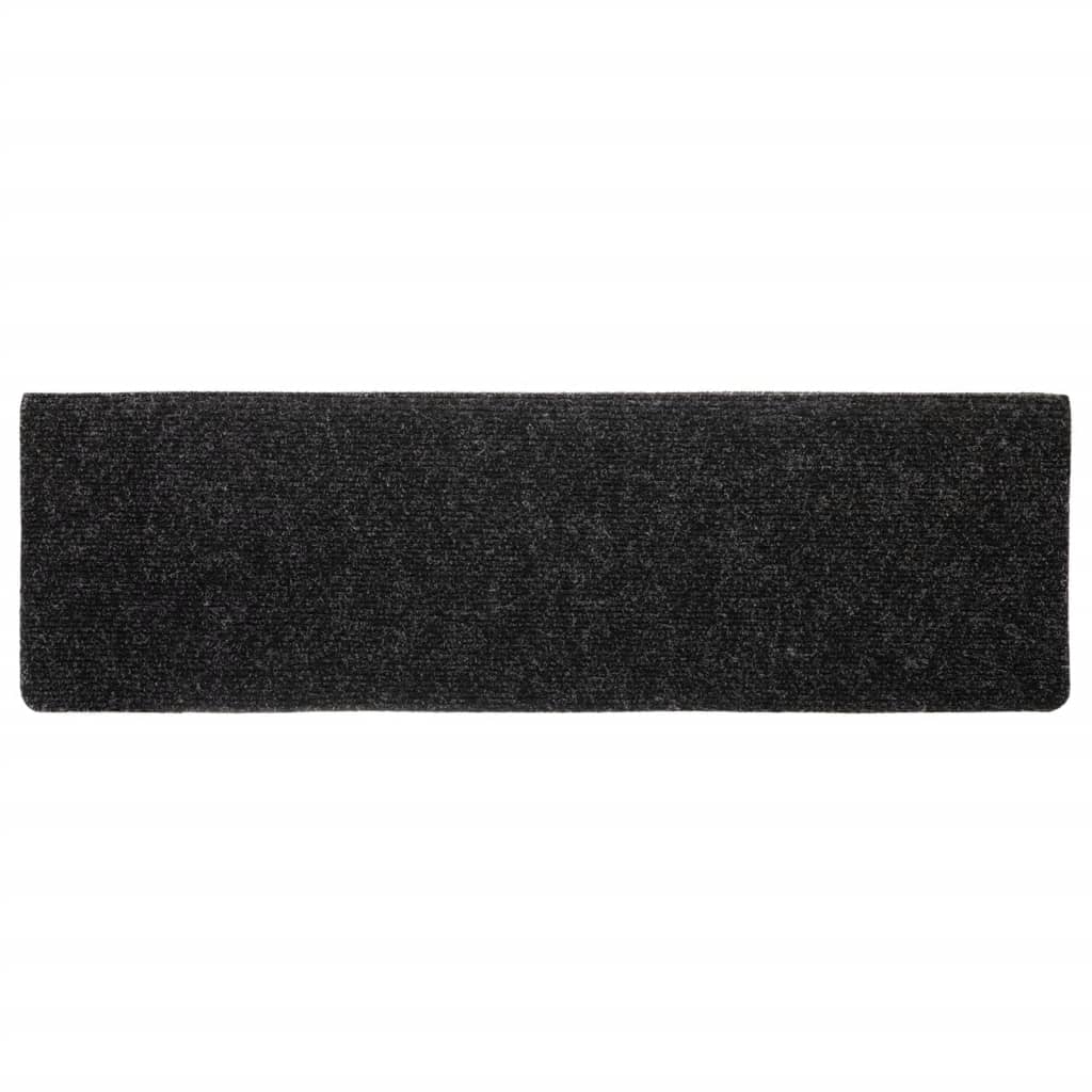 5 db öntapadós lépcsőszőnyeg, 65 x 21 x 4 cm, fekete, téglalap alakú széllel 5