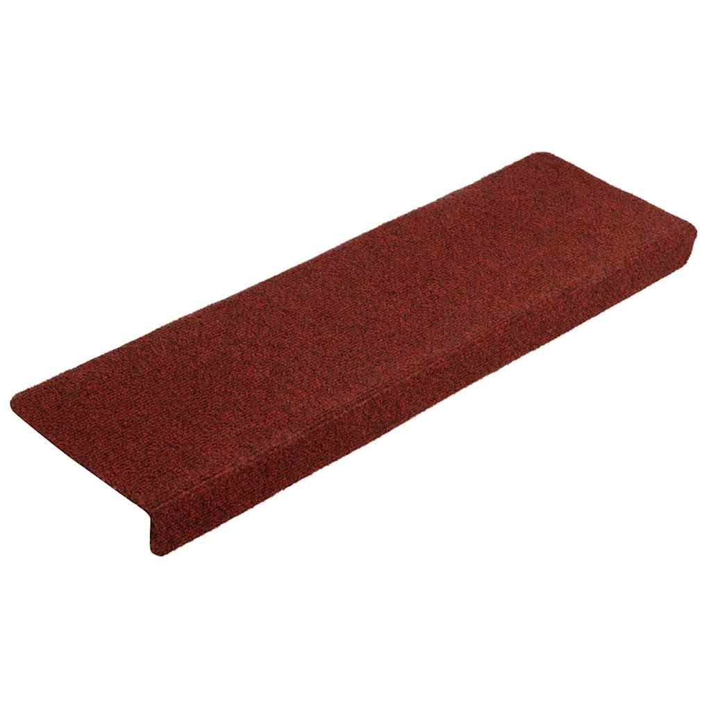 5 db öntapadós lépcsőszőnyeg 65 x 21 x 4 cm bordói piros téglalap alakú széllel 2