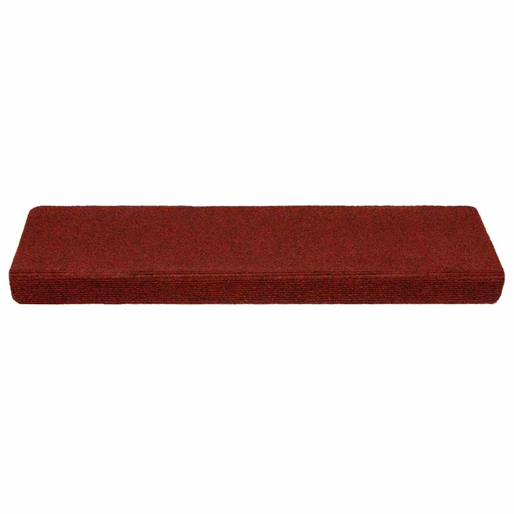 5 db öntapadós lépcsőszőnyeg 65 x 21 x 4 cm bordói piros téglalap alakú széllel 3