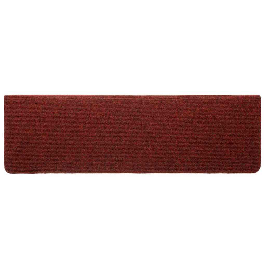 5 db öntapadós lépcsőszőnyeg 65 x 21 x 4 cm bordói piros téglalap alakú széllel 4