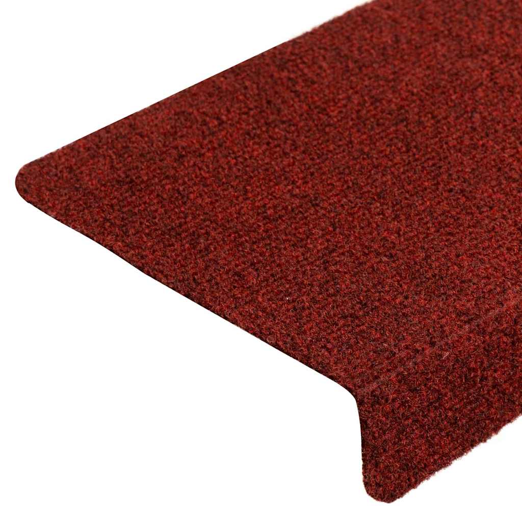 5 db öntapadós lépcsőszőnyeg 65 x 21 x 4 cm bordói piros téglalap alakú széllel 6